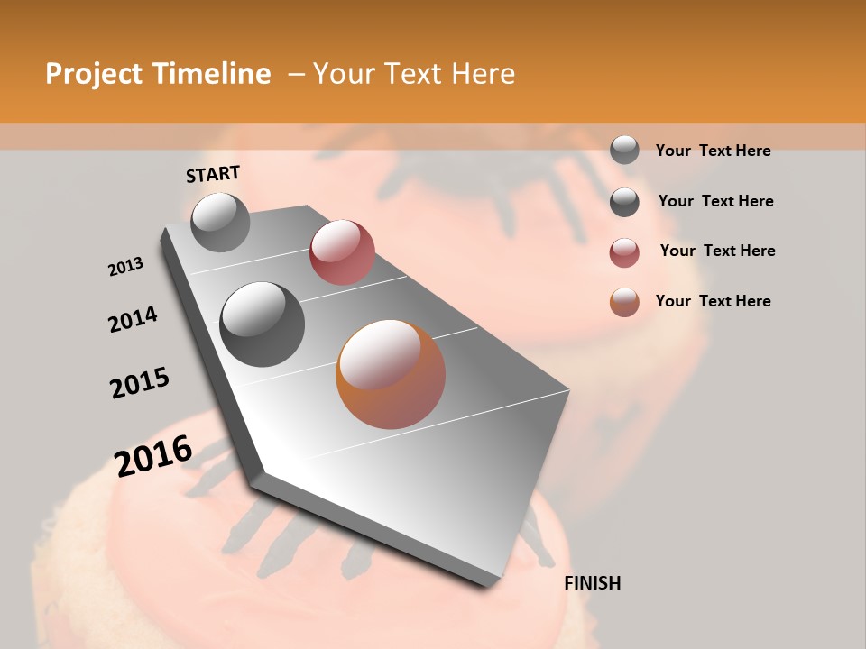 Black Background Fairy Cake Vertical PowerPoint Template