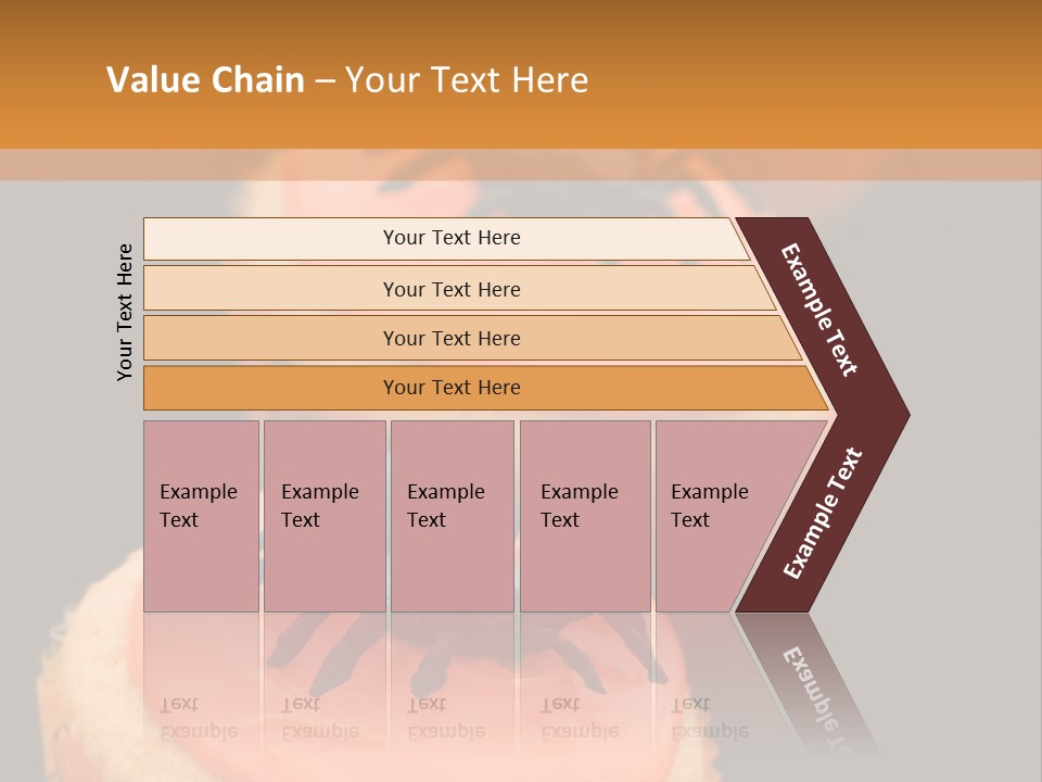 Black Background Fairy Cake Vertical PowerPoint Template