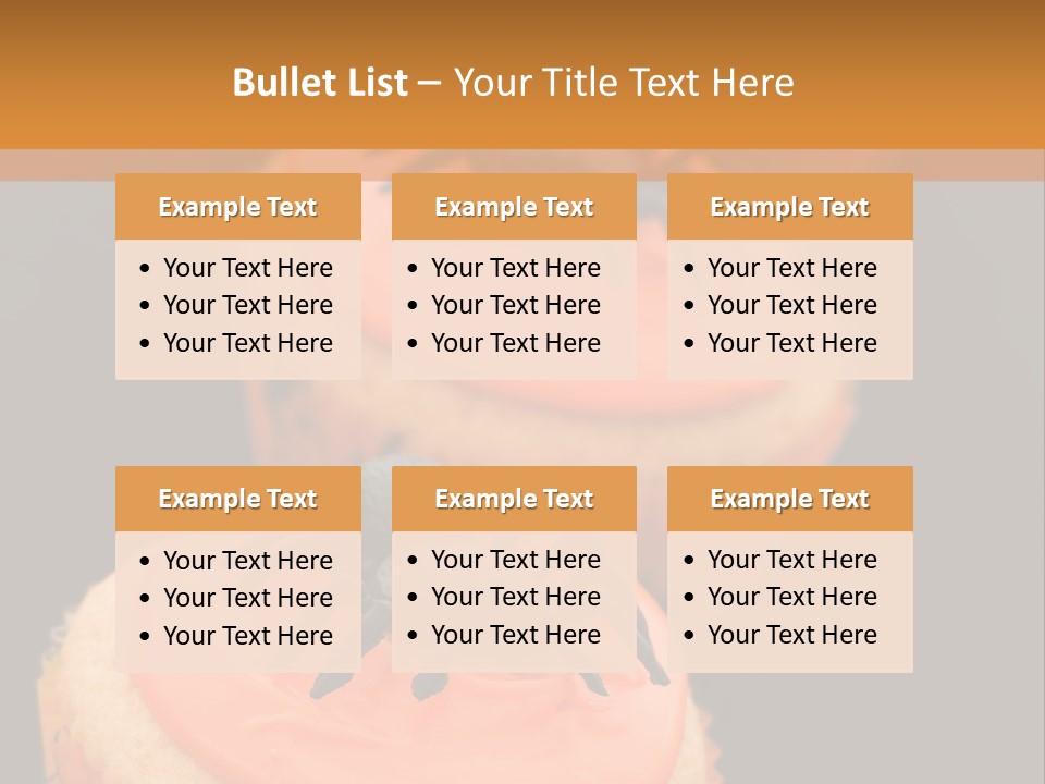 Black Background Fairy Cake Vertical PowerPoint Template