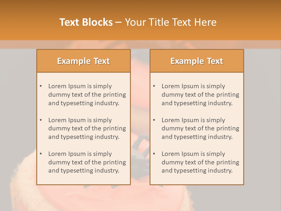 Black Background Fairy Cake Vertical PowerPoint Template