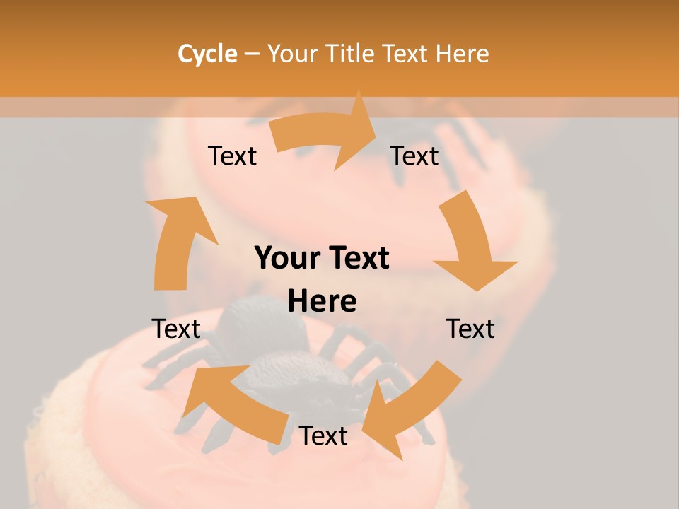 Black Background Fairy Cake Vertical PowerPoint Template