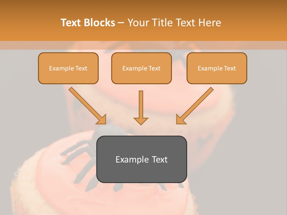 Black Background Fairy Cake Vertical PowerPoint Template