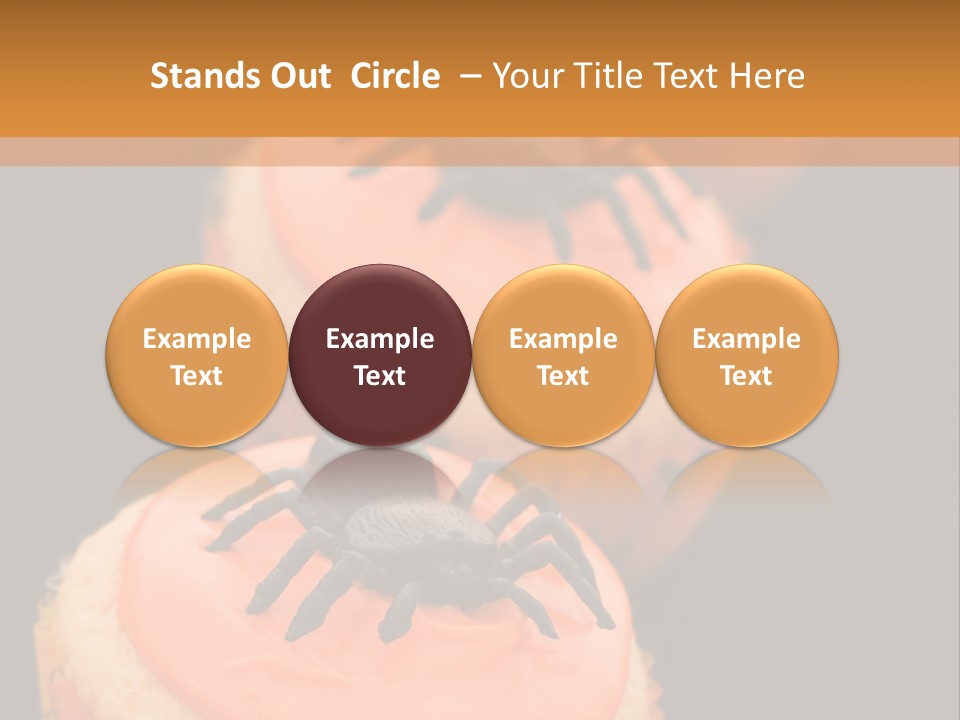 Black Background Fairy Cake Vertical PowerPoint Template