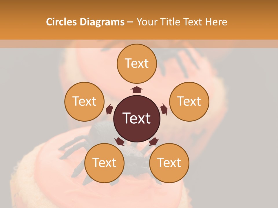 Black Background Fairy Cake Vertical PowerPoint Template