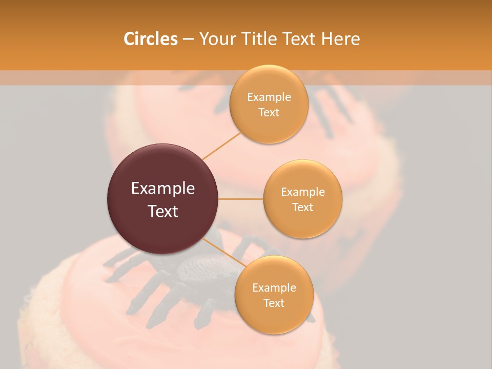 Black Background Fairy Cake Vertical PowerPoint Template