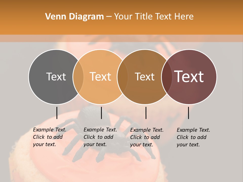 Black Background Fairy Cake Vertical PowerPoint Template