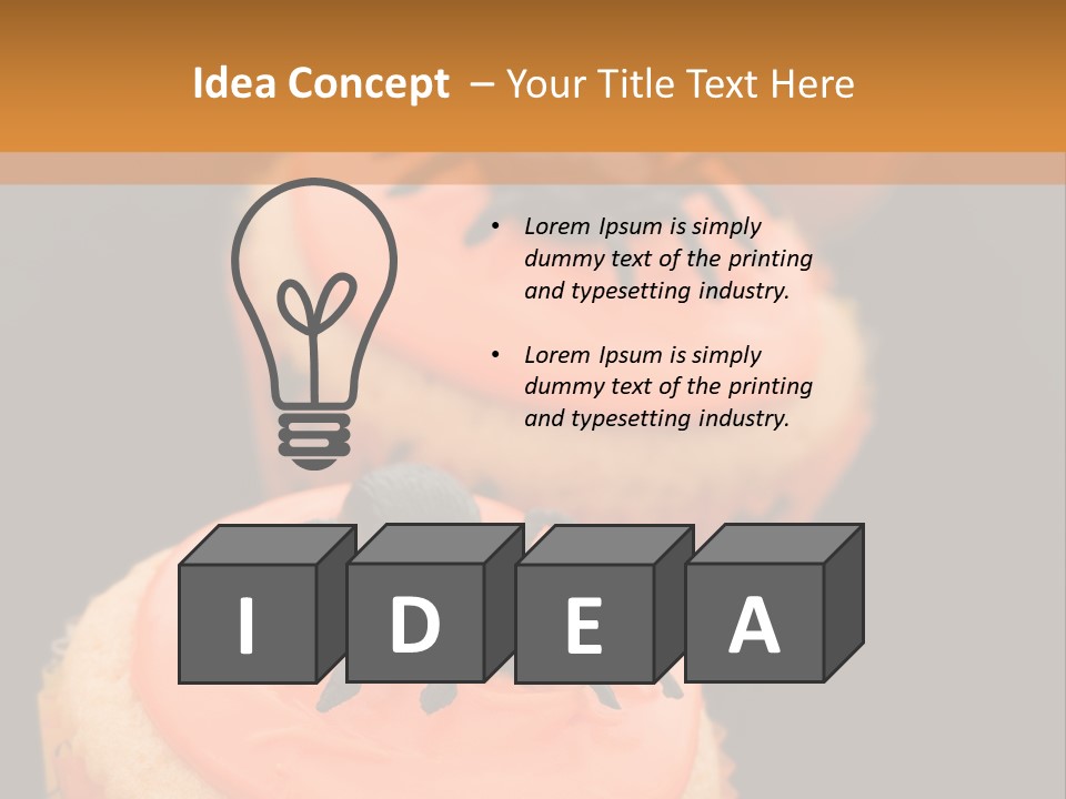 Black Background Fairy Cake Vertical PowerPoint Template