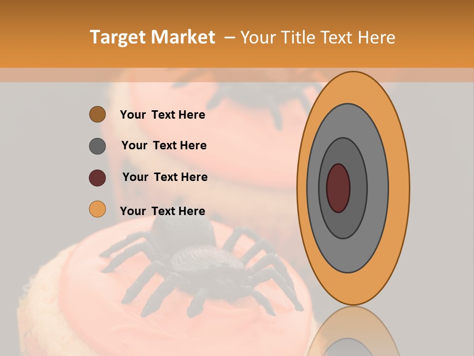 Black Background Fairy Cake Vertical PowerPoint Template