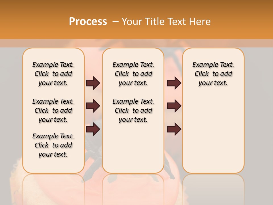 Black Background Fairy Cake Vertical PowerPoint Template