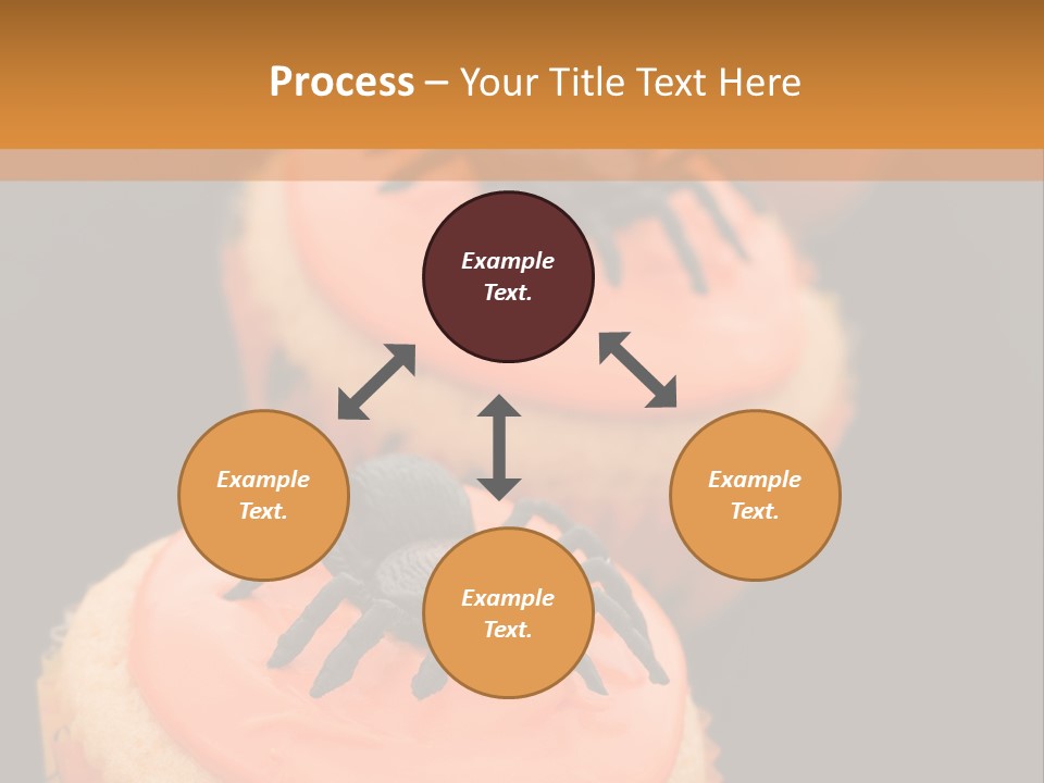 Black Background Fairy Cake Vertical PowerPoint Template