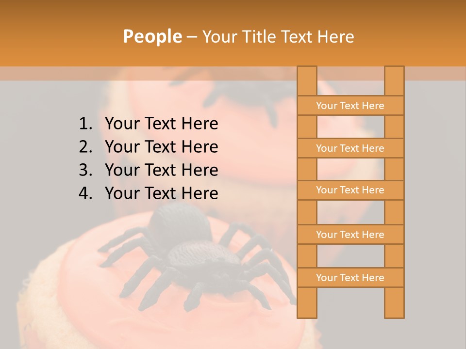 Black Background Fairy Cake Vertical PowerPoint Template