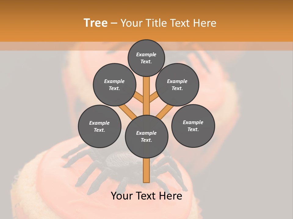 Black Background Fairy Cake Vertical PowerPoint Template