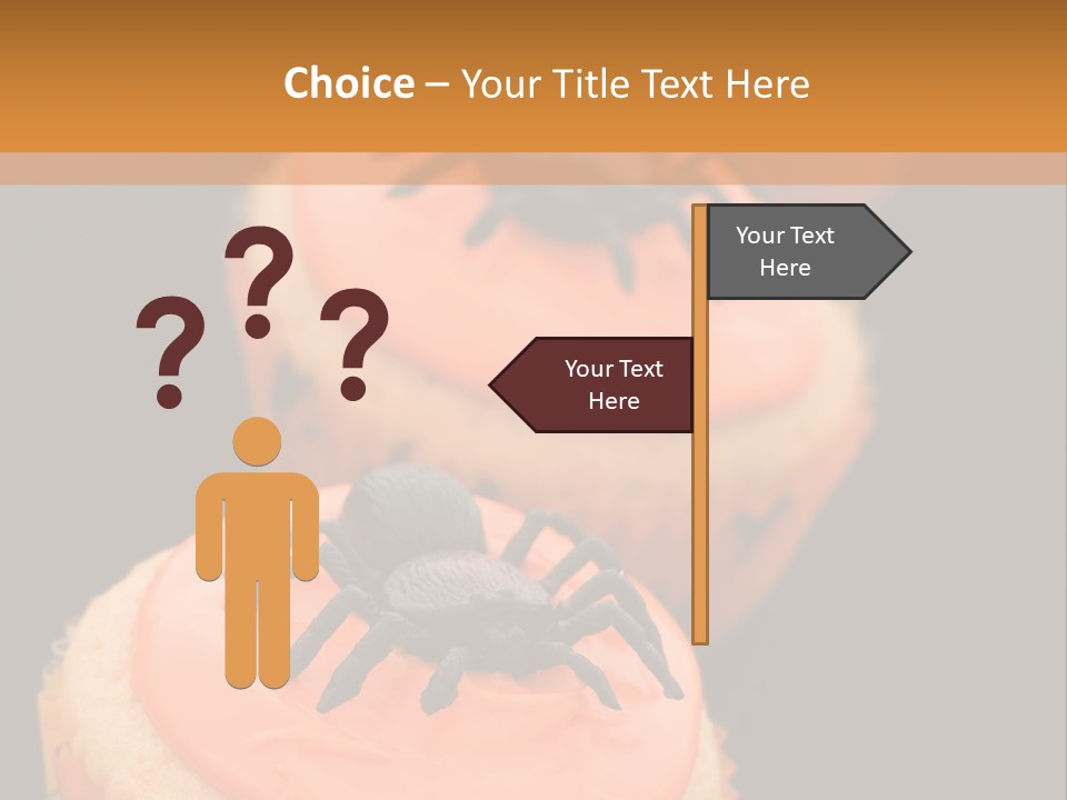 Black Background Fairy Cake Vertical PowerPoint Template