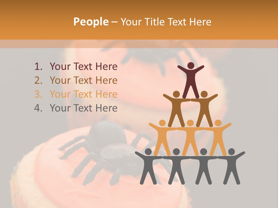 Black Background Fairy Cake Vertical PowerPoint Template