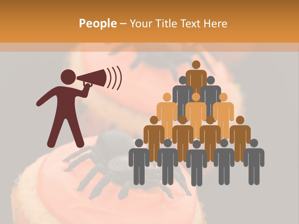 Black Background Fairy Cake Vertical PowerPoint Template