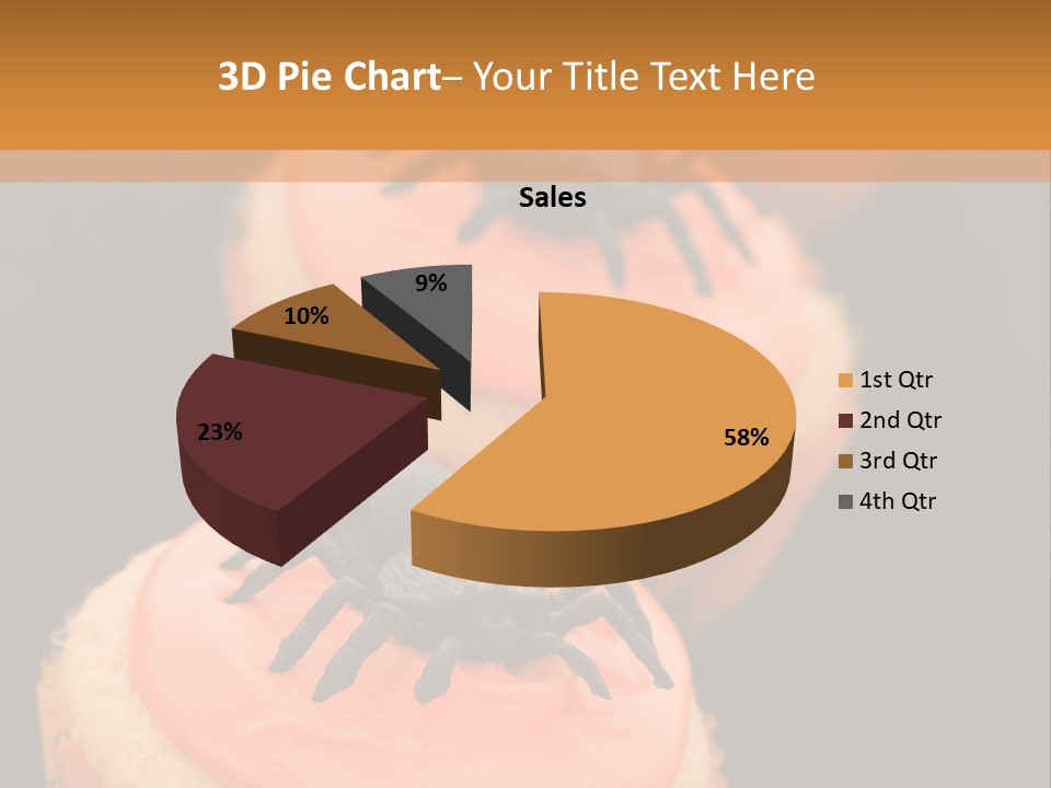 Black Background Fairy Cake Vertical PowerPoint Template