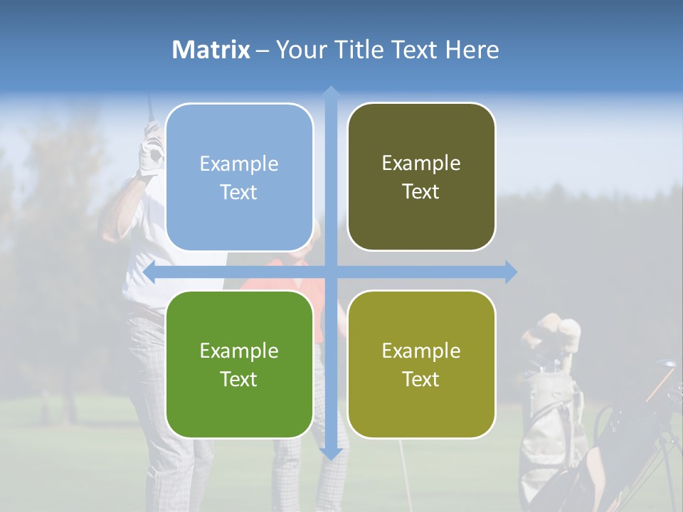 Senior Couple Golf PowerPoint Template