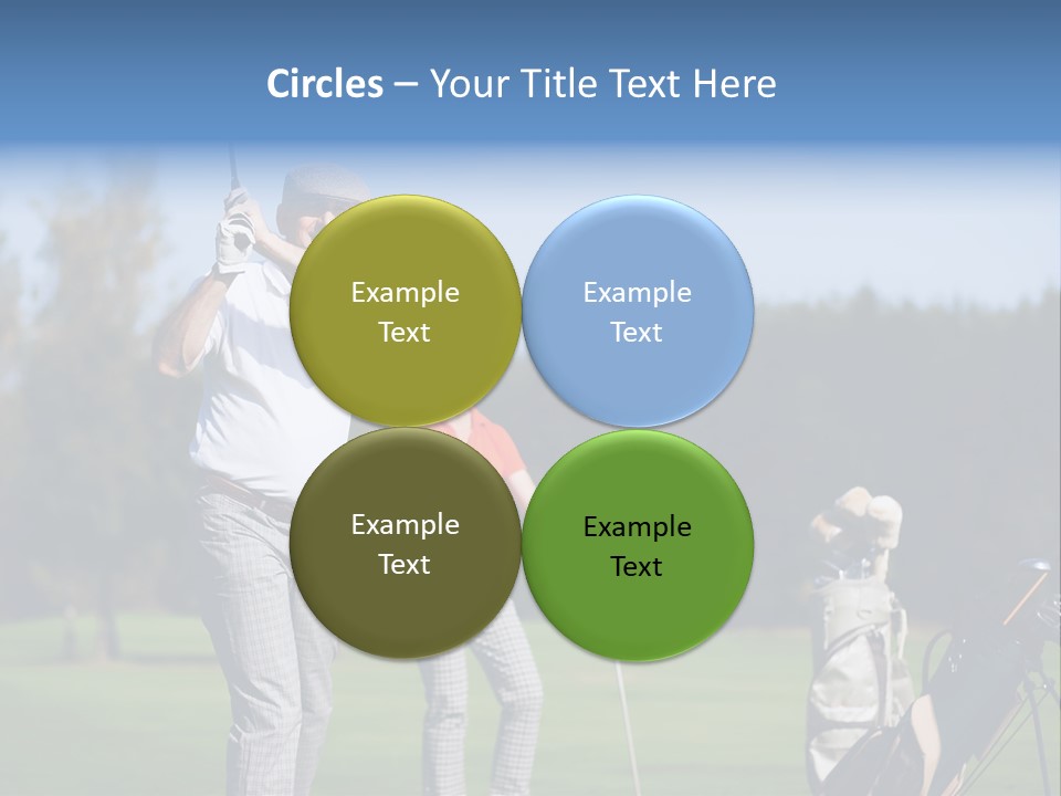 Senior Couple Golf PowerPoint Template