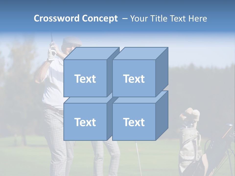 Senior Couple Golf PowerPoint Template