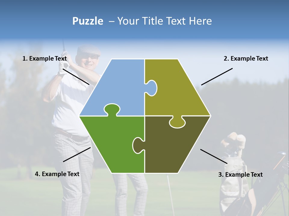 Senior Couple Golf PowerPoint Template