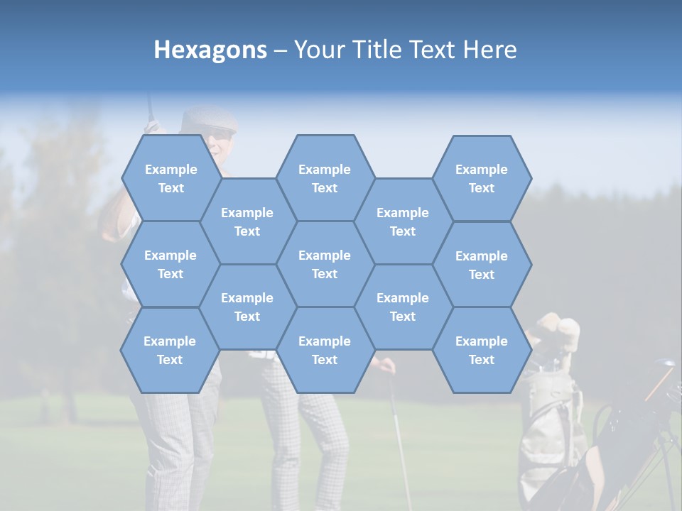 Senior Couple Golf PowerPoint Template