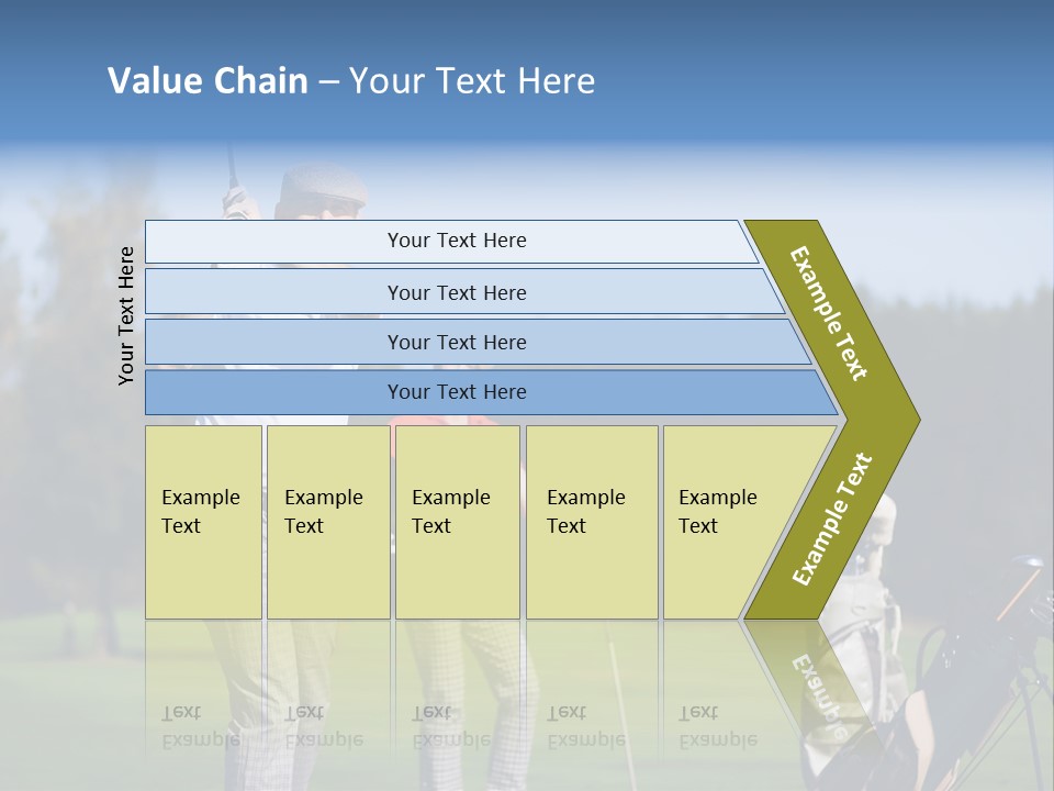 Senior Couple Golf PowerPoint Template