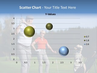 Senior Couple Golf PowerPoint Template