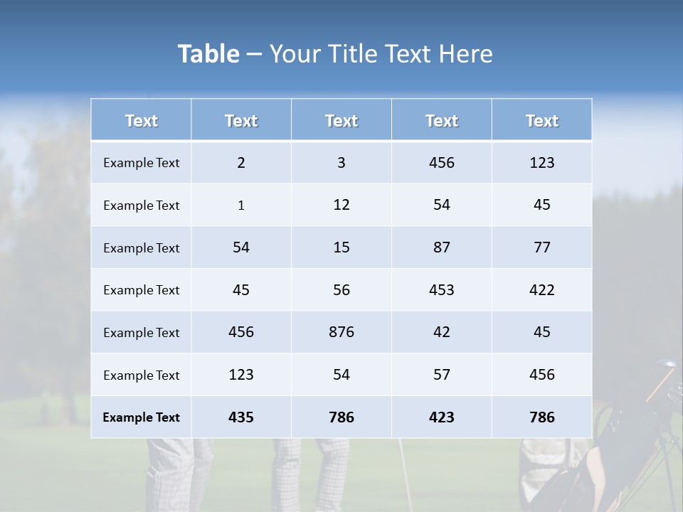 Senior Couple Golf PowerPoint Template