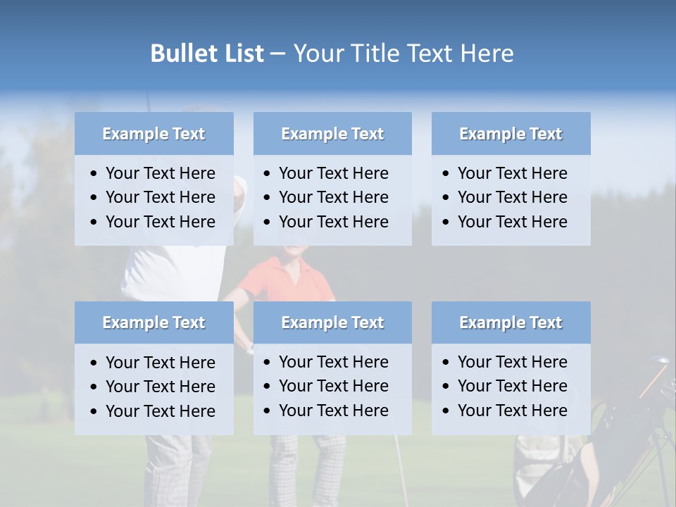 Senior Couple Golf PowerPoint Template