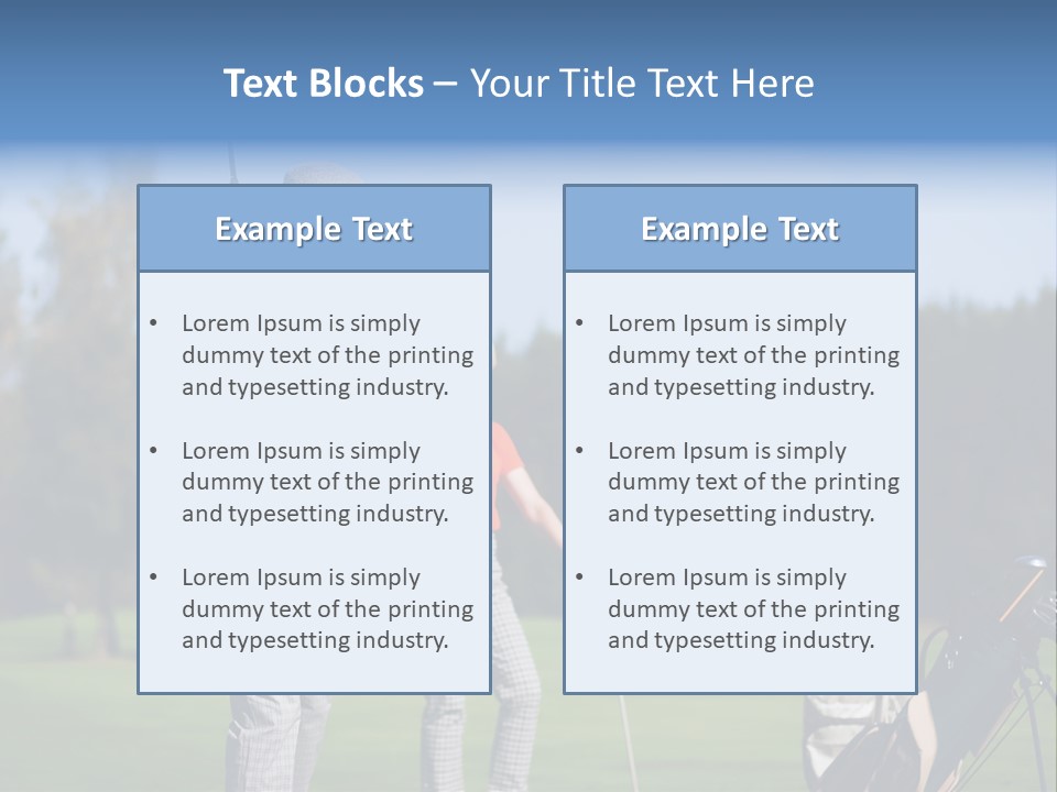 Senior Couple Golf PowerPoint Template