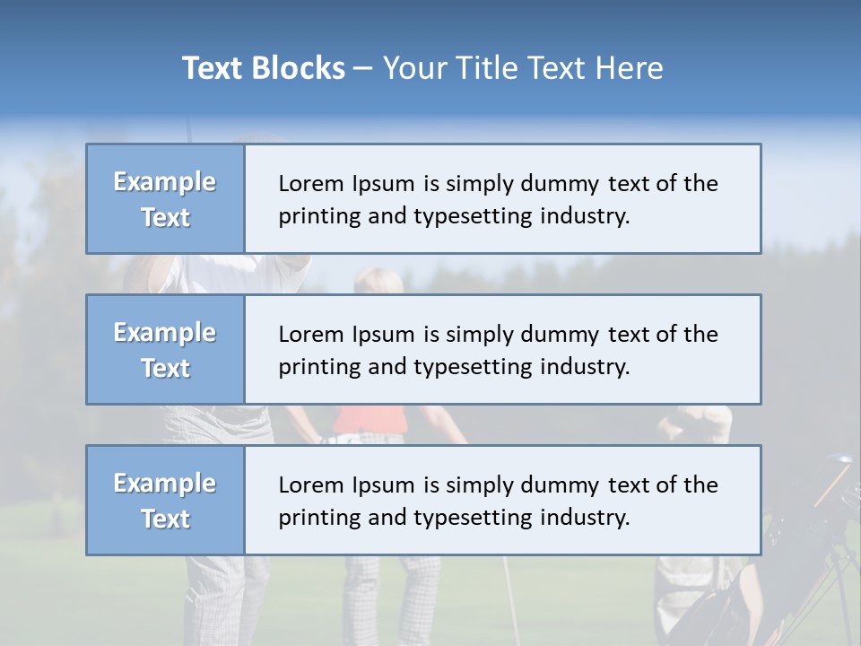 Senior Couple Golf PowerPoint Template