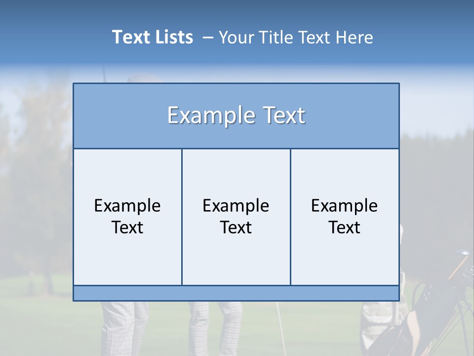 Senior Couple Golf PowerPoint Template