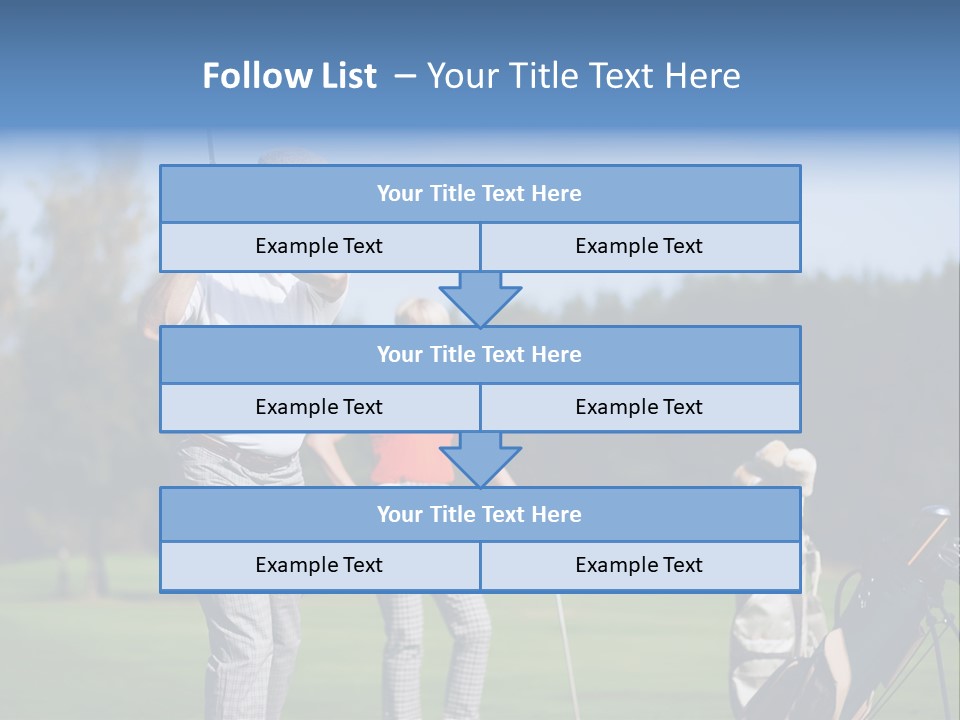 Senior Couple Golf PowerPoint Template