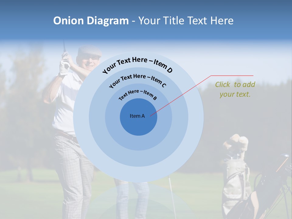 Senior Couple Golf PowerPoint Template