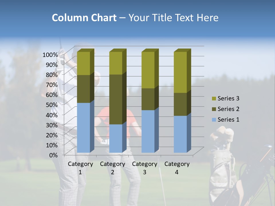 Senior Couple Golf PowerPoint Template