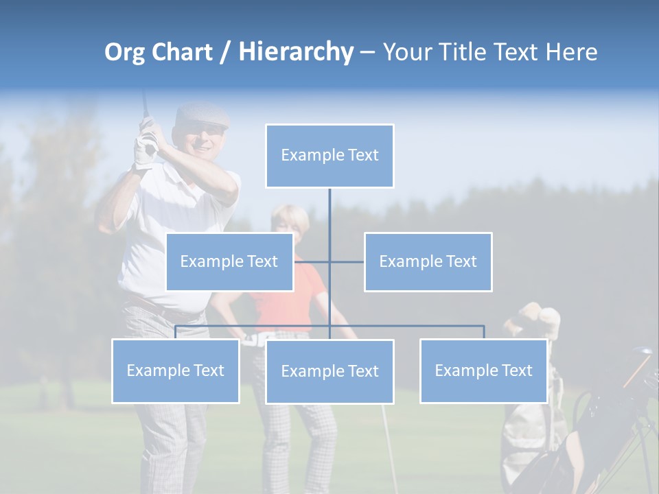 Senior Couple Golf PowerPoint Template