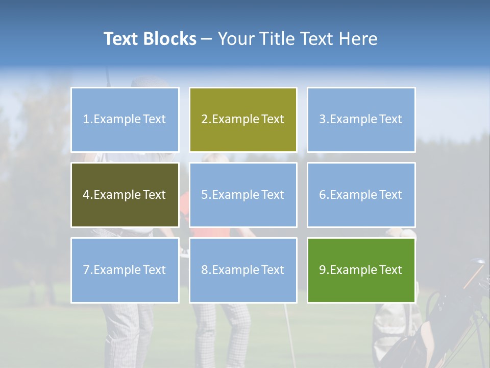 Senior Couple Golf PowerPoint Template