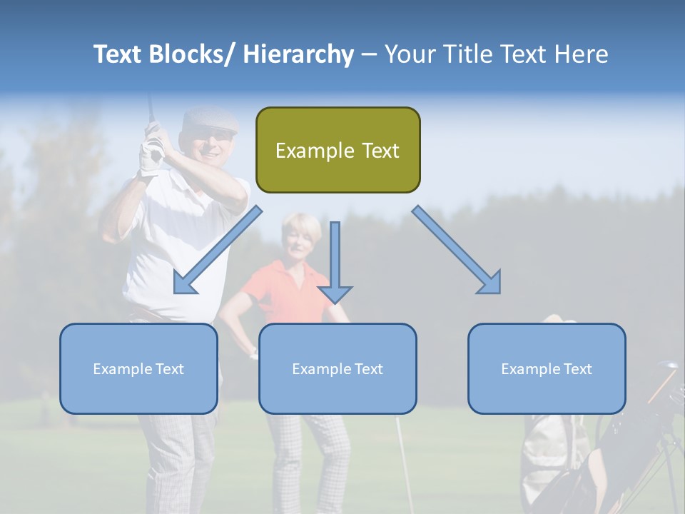 Senior Couple Golf PowerPoint Template