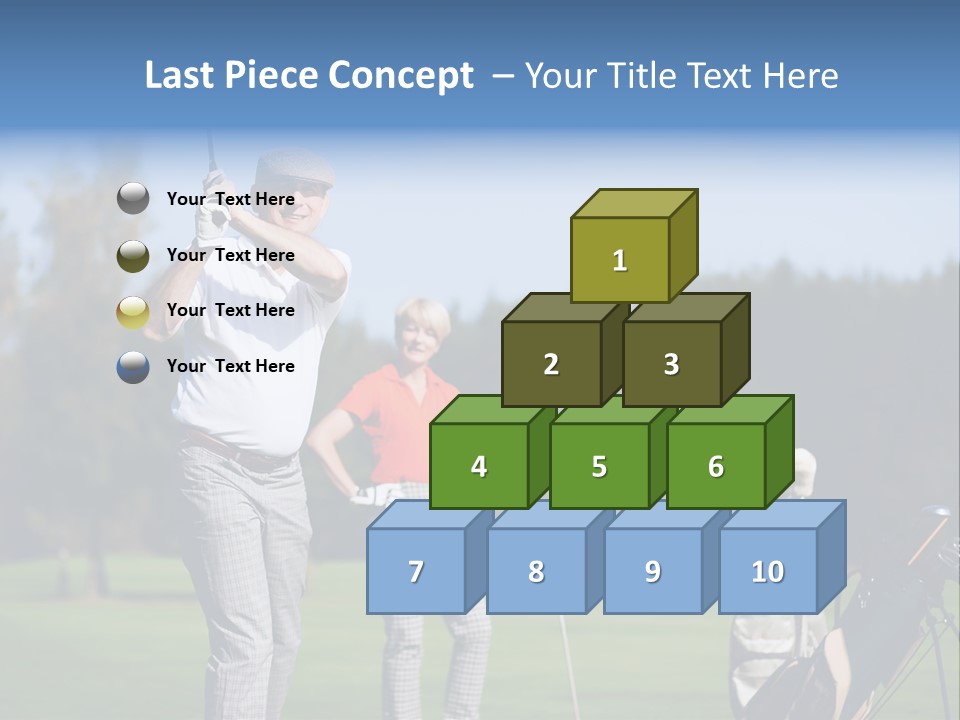 Senior Couple Golf PowerPoint Template