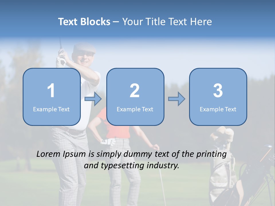 Senior Couple Golf PowerPoint Template