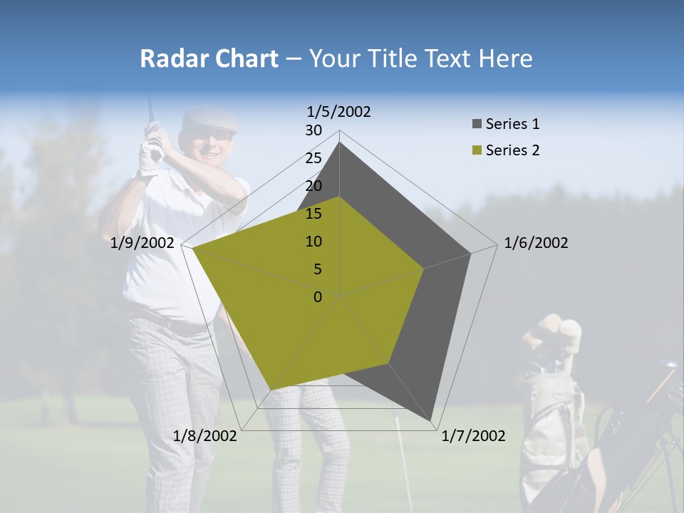 Senior Couple Golf PowerPoint Template