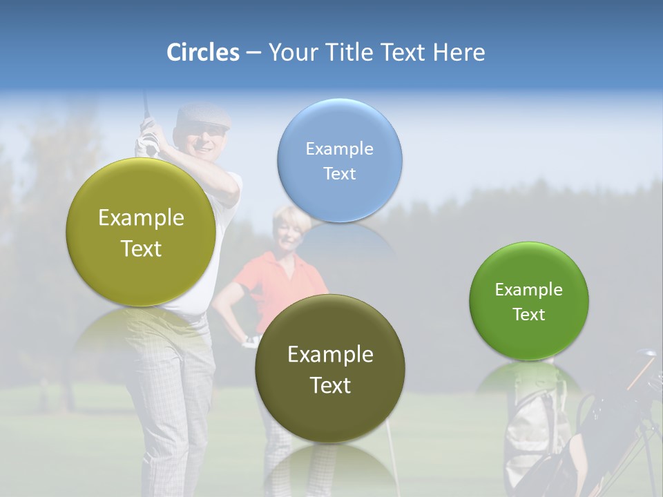 Senior Couple Golf PowerPoint Template