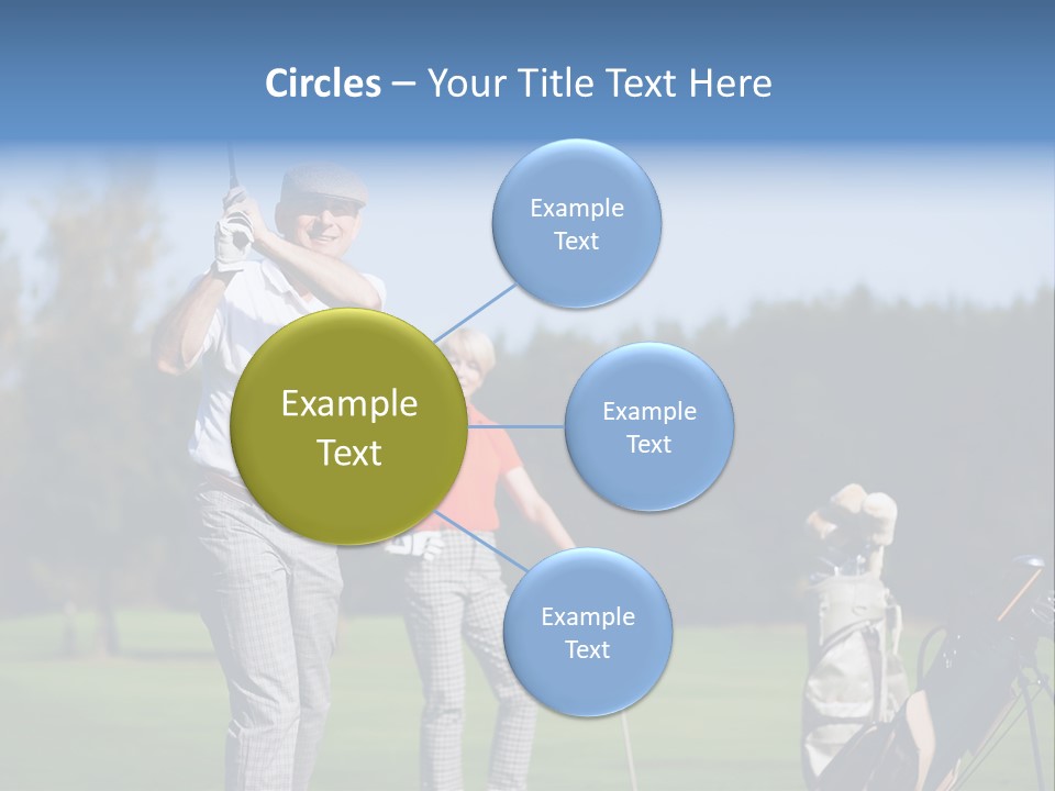 Senior Couple Golf PowerPoint Template