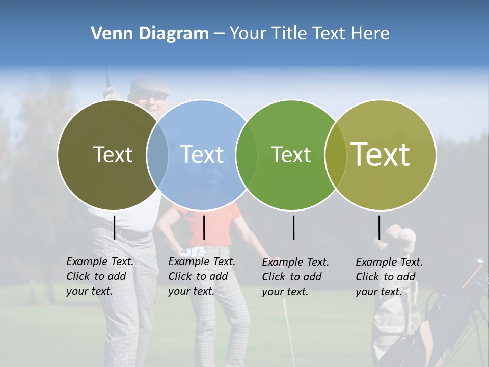 Senior Couple Golf PowerPoint Template