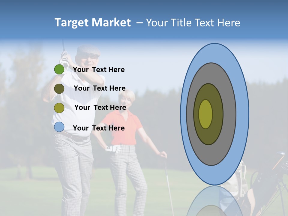 Senior Couple Golf PowerPoint Template