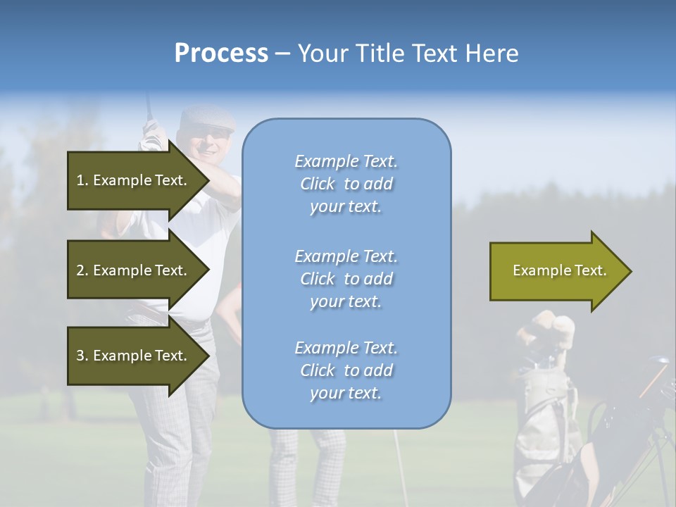 Senior Couple Golf PowerPoint Template