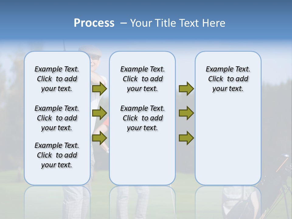 Senior Couple Golf PowerPoint Template