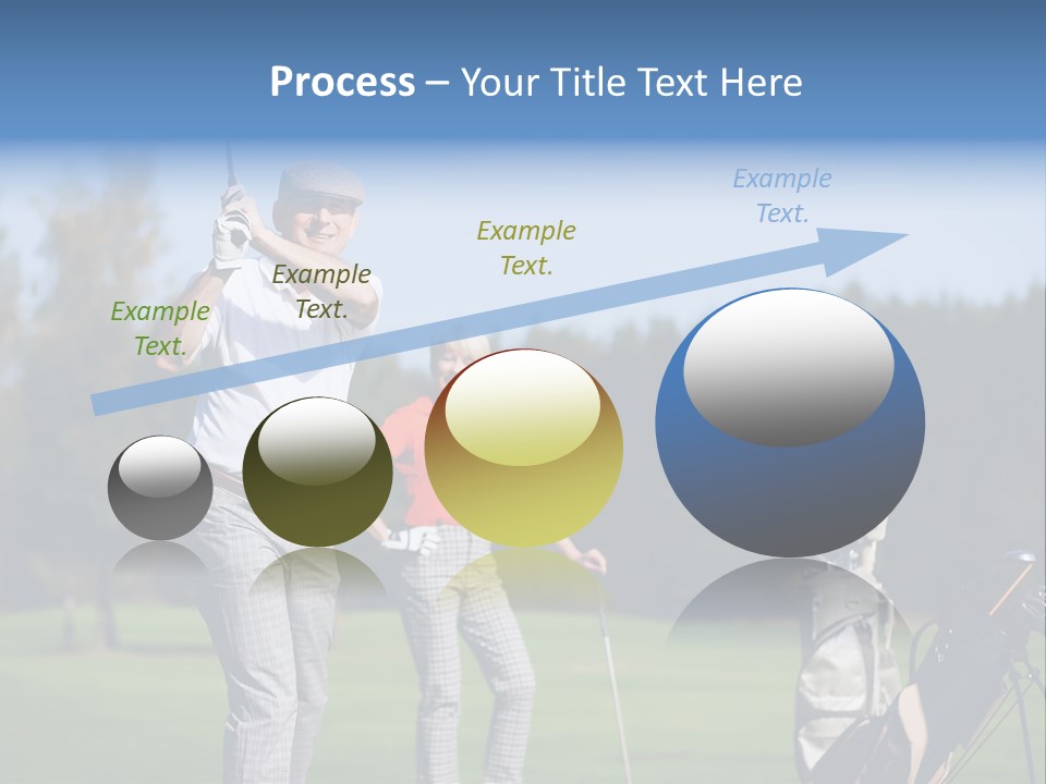 Senior Couple Golf PowerPoint Template