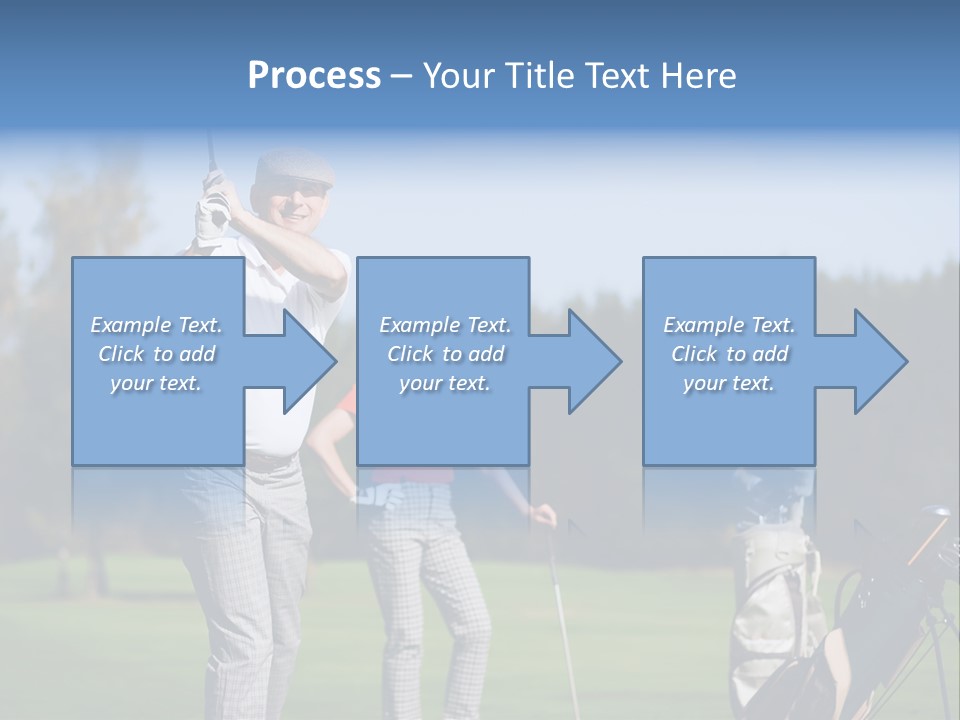 Senior Couple Golf PowerPoint Template