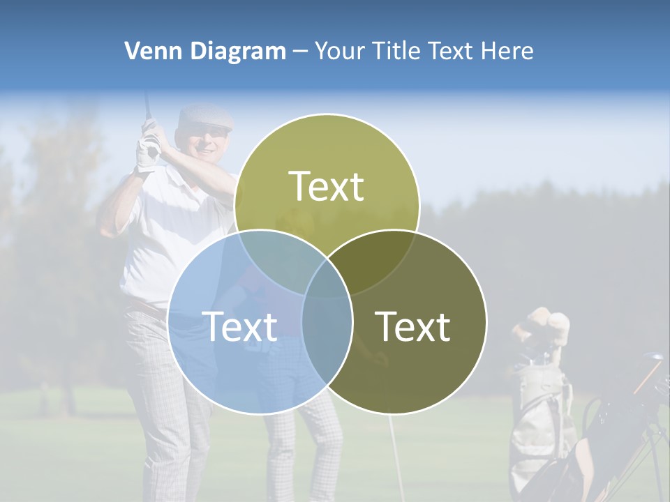 Senior Couple Golf PowerPoint Template